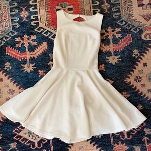 Backless white dress